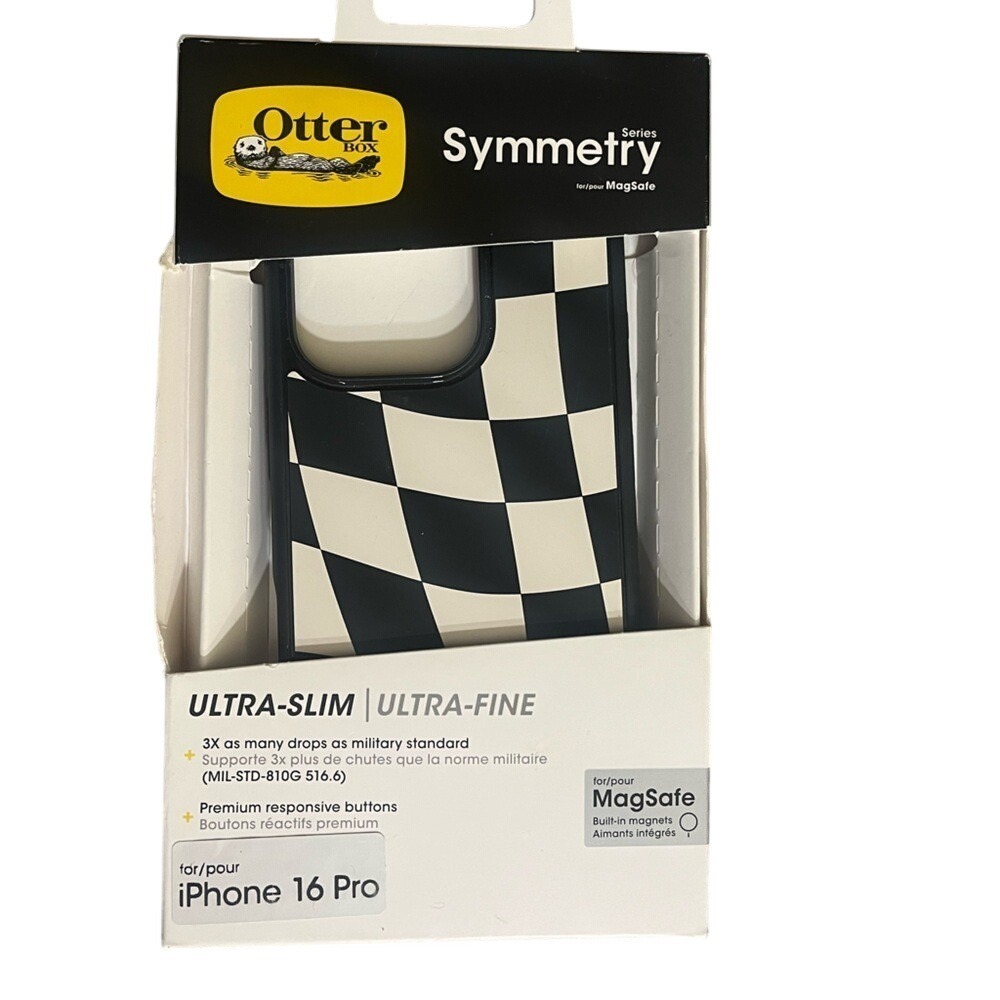 OtterBox Symmetry Series MagSafe Cell Phone Case Black White iPhone 16 Pro New
